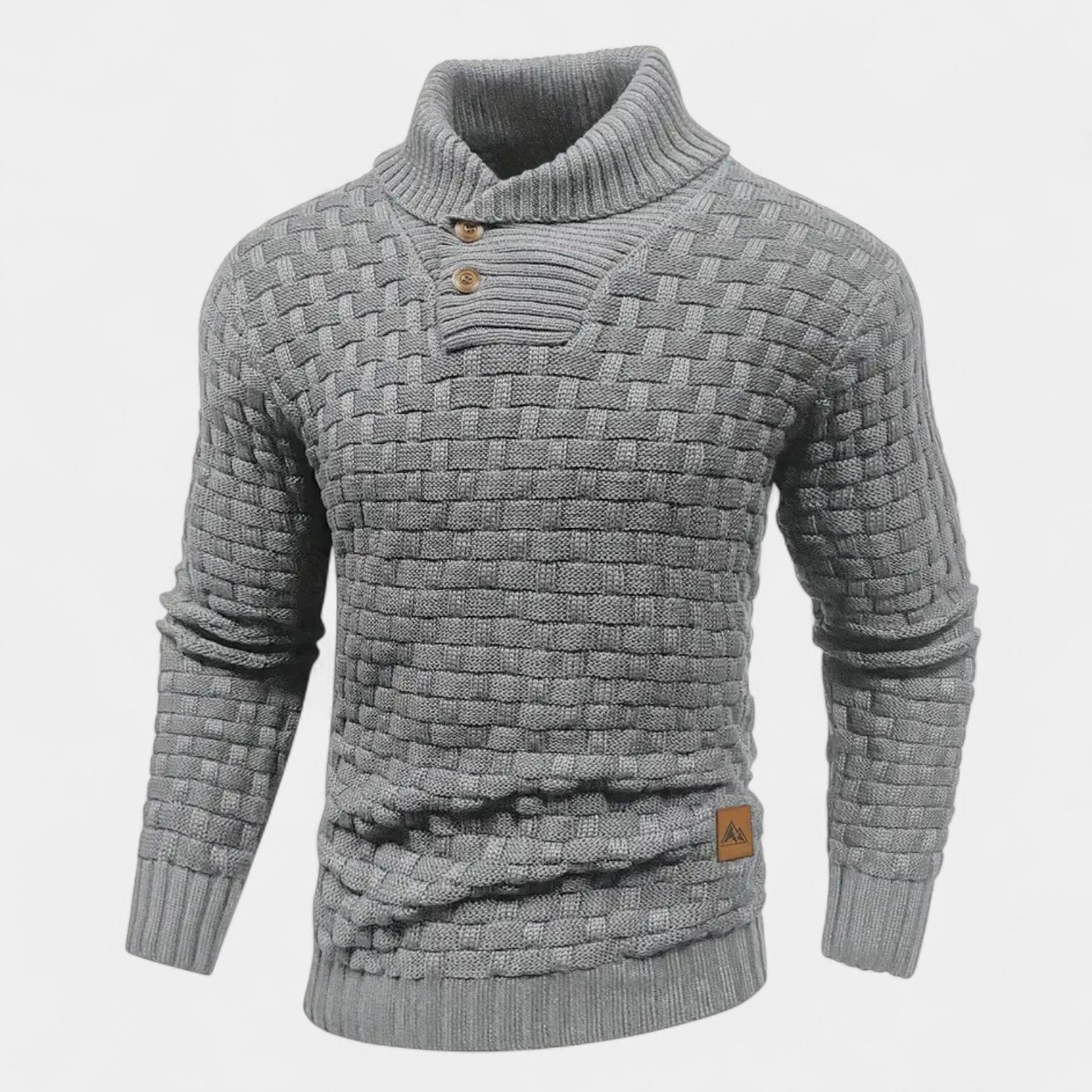 Elías – Stylowy sweter z golfem i guzikami
