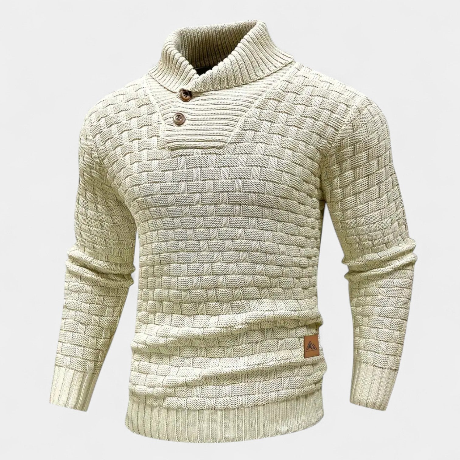 Elías – Stylowy sweter z golfem i guzikami