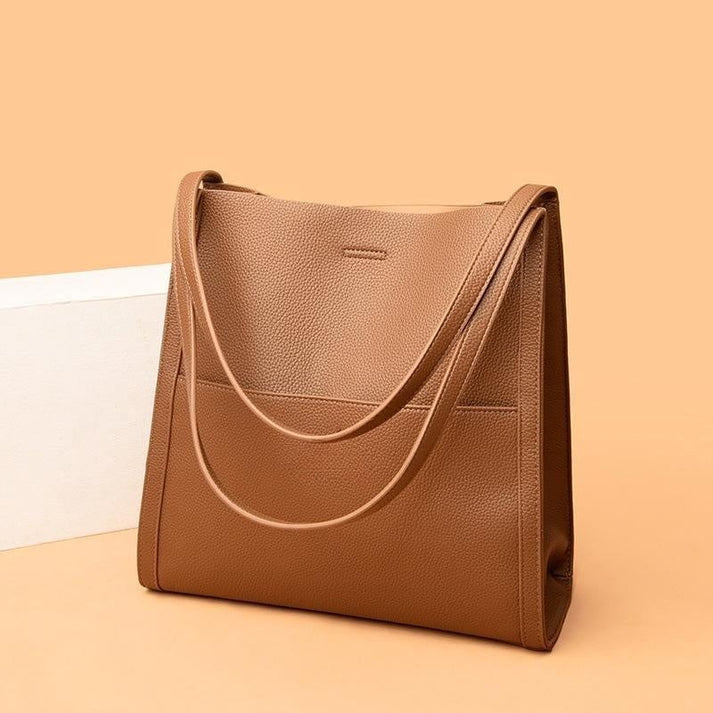 Serelina | Minimalistyczna Torebka Shopper z Podwójnym Uchem