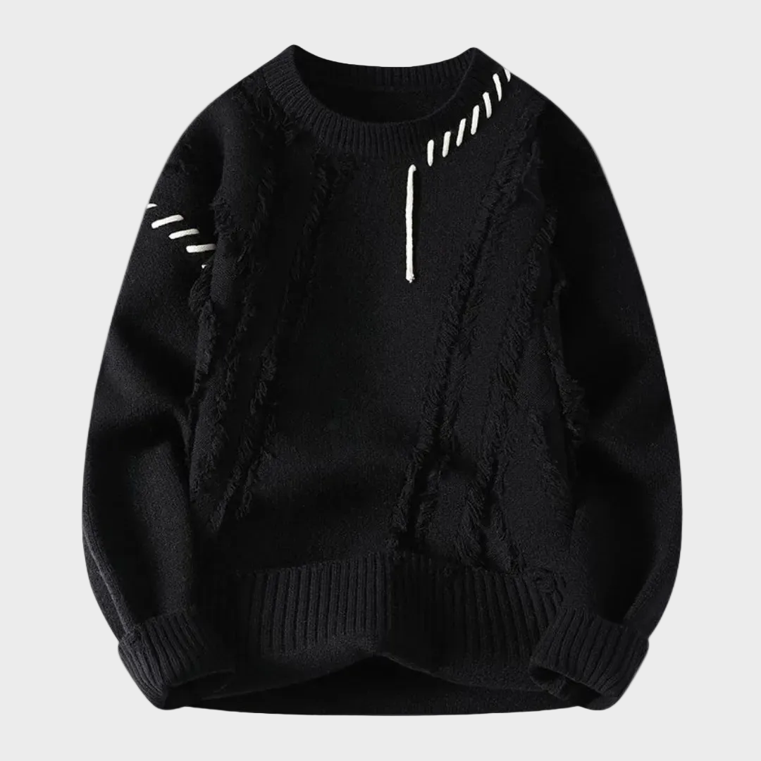 Premium Sweter z Żebrowanym Wykończeniem