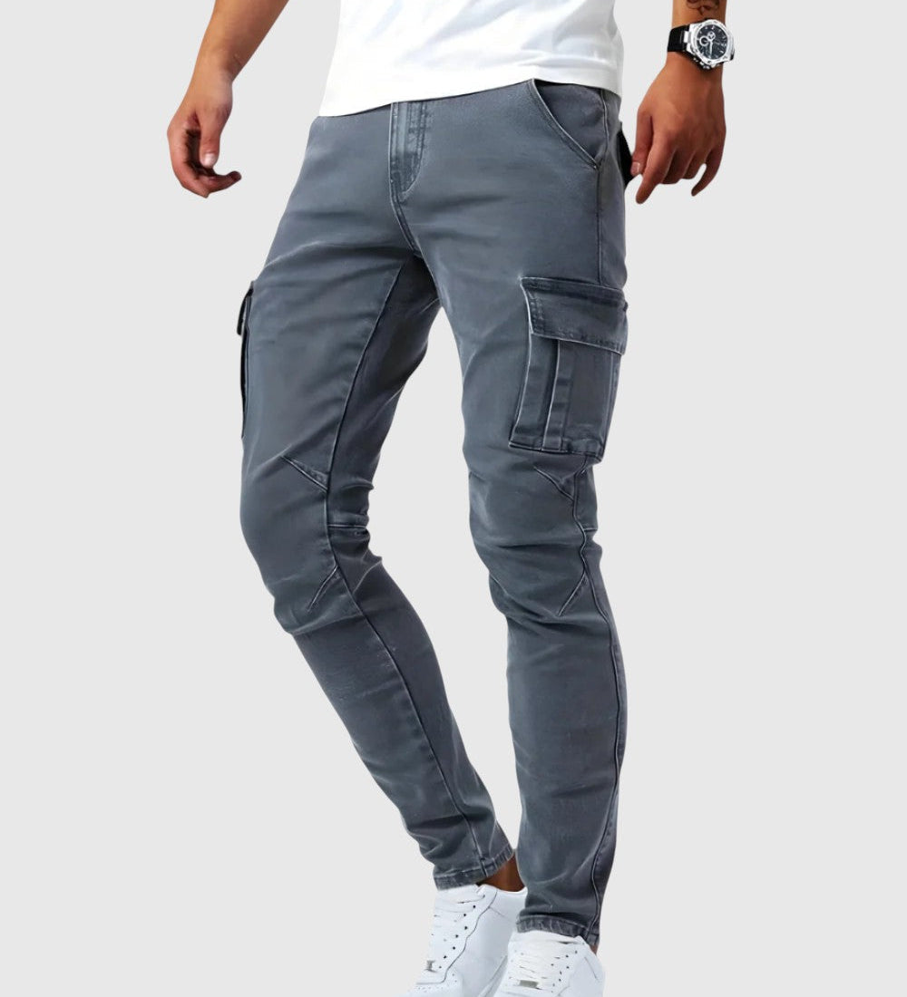 Marino – Spodnie cargo z elastanem