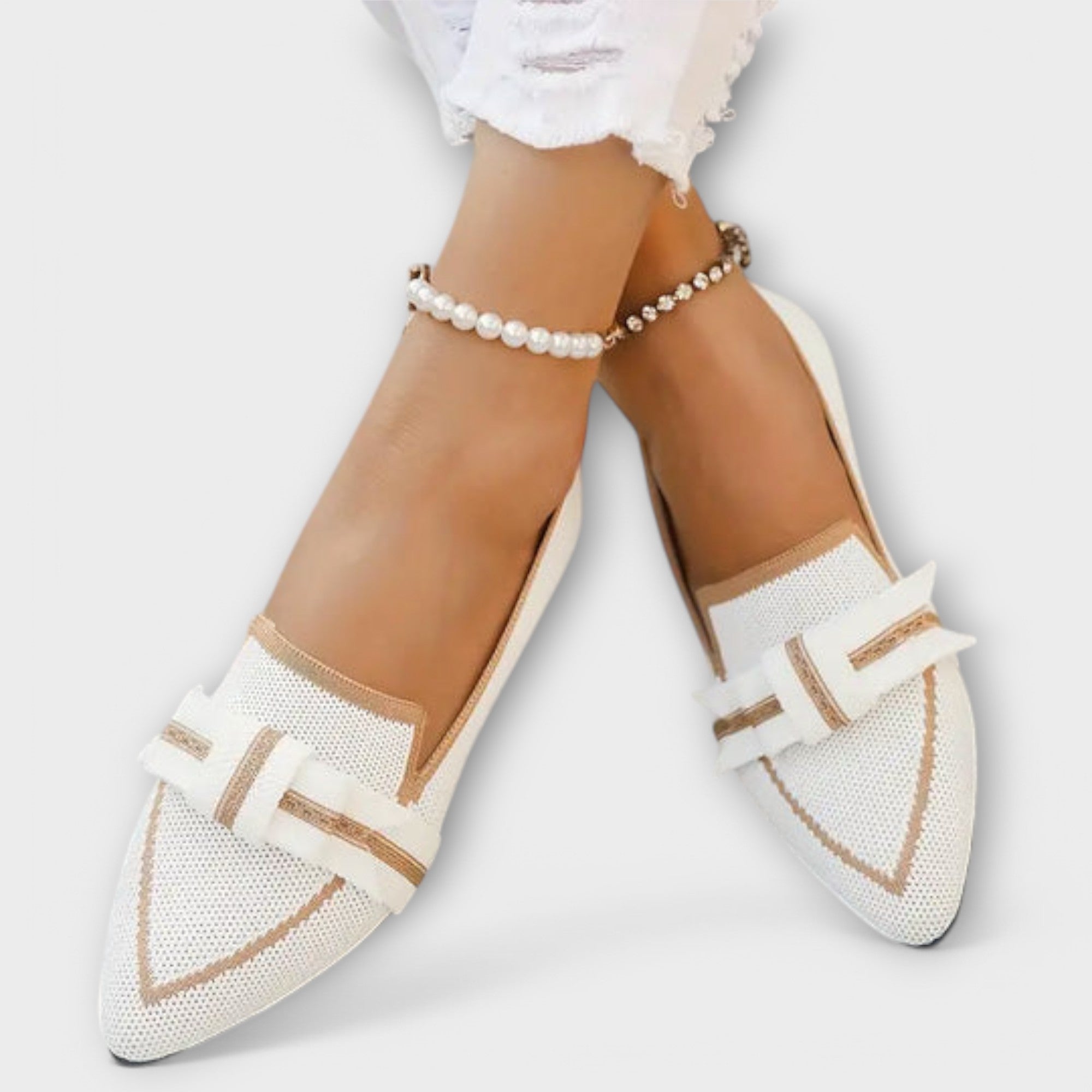 Agnieszka - Plecione buty niskie