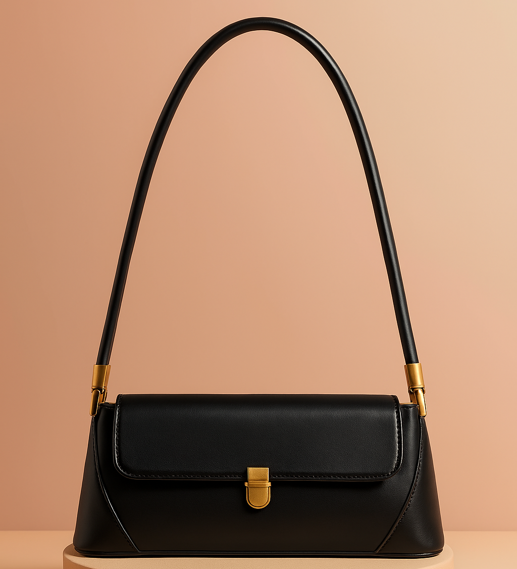 Clara | Torebka Baguette z Eleganckim Zapięciem