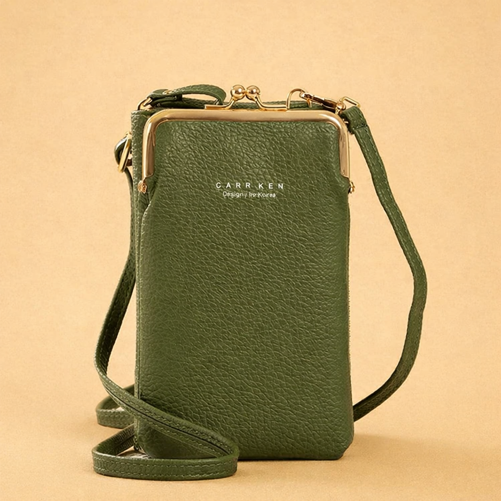 Stylowa damska torba na telefon typu crossbody z wytrzymałej skóry PU