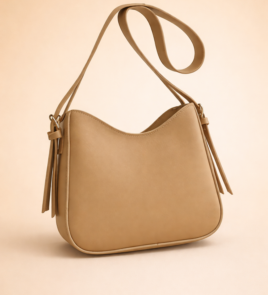 Minimalistyczna damska torebka typu crossbody z eleganckiej skóry wegańskiej